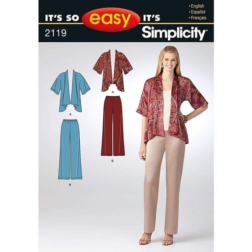 Simplicity Sewing Pattern 2119 Misses‎ Jacket Pants Size 10-18
